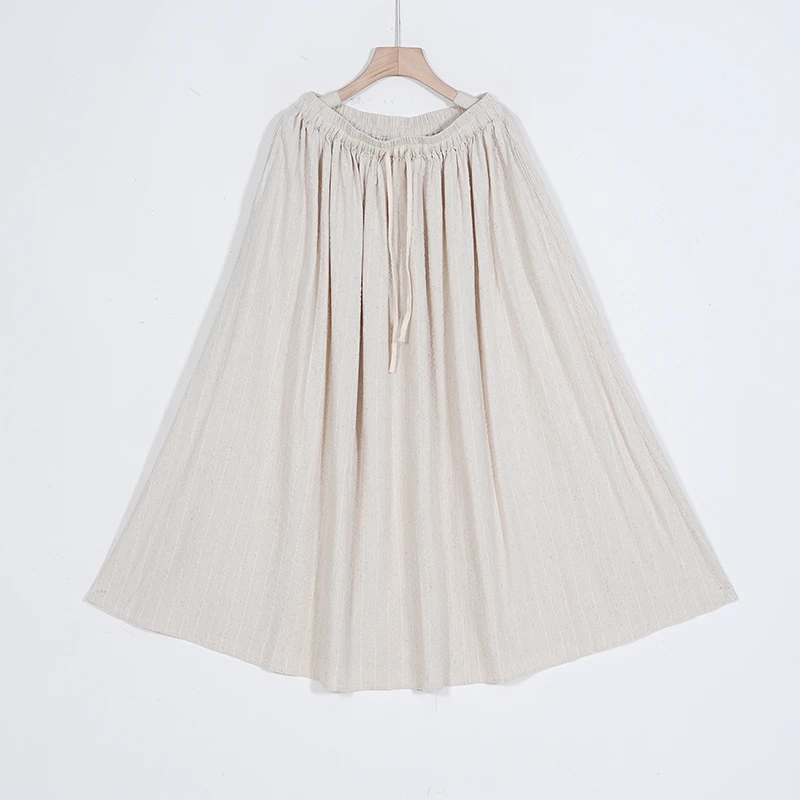 设计款亚麻半裙K12