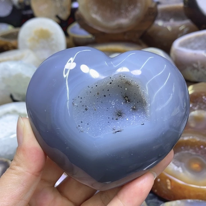 未镶嵌珠宝半成品紫晶爱心