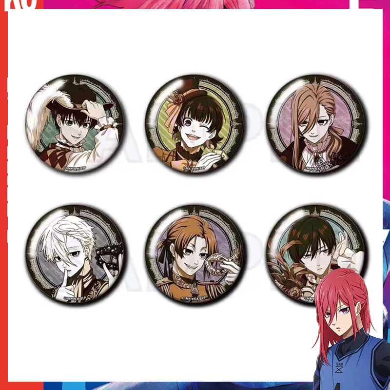 蓝色监狱-假面舞会 复古闪吧唧日谷蓝锁徽章（默认代拆）