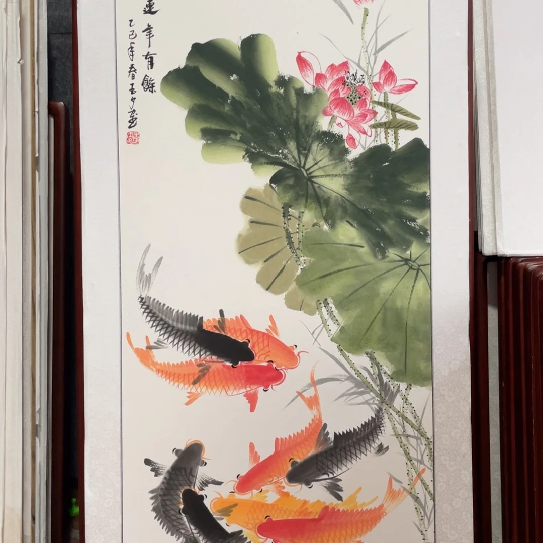 国画带框尺寸63*123厘米