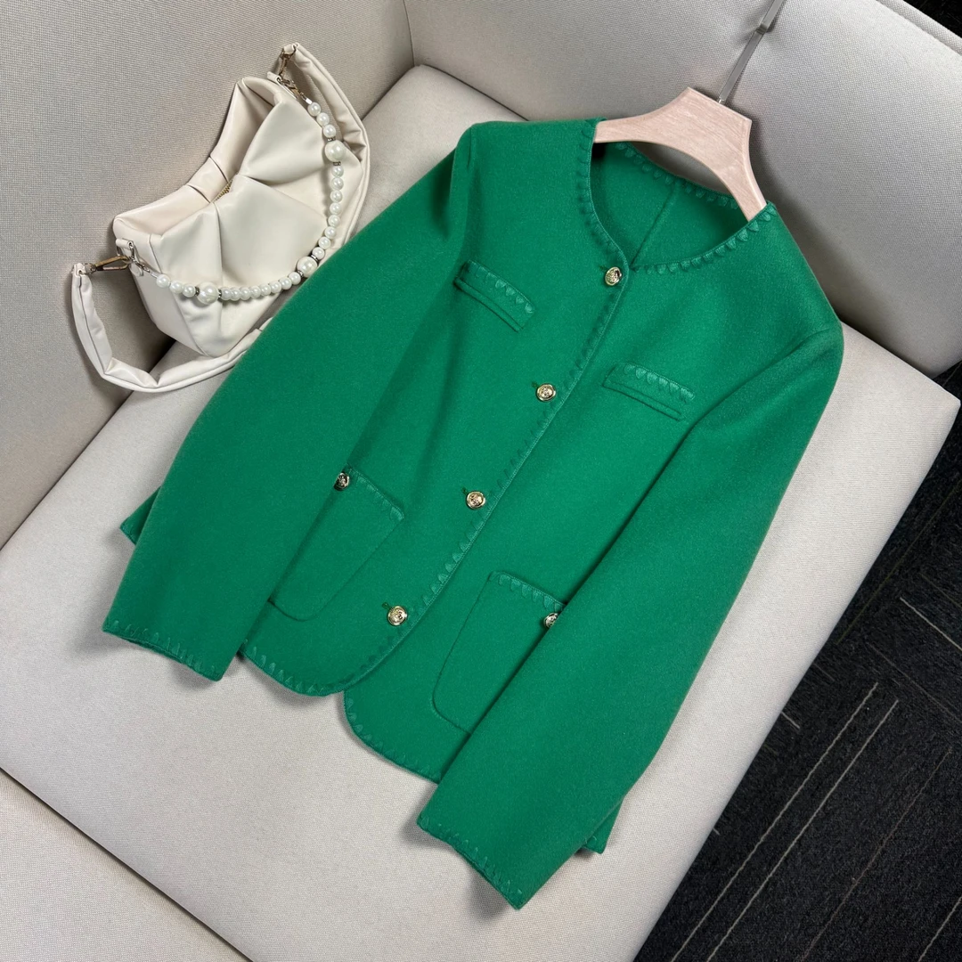 女装高级感双面呢外套