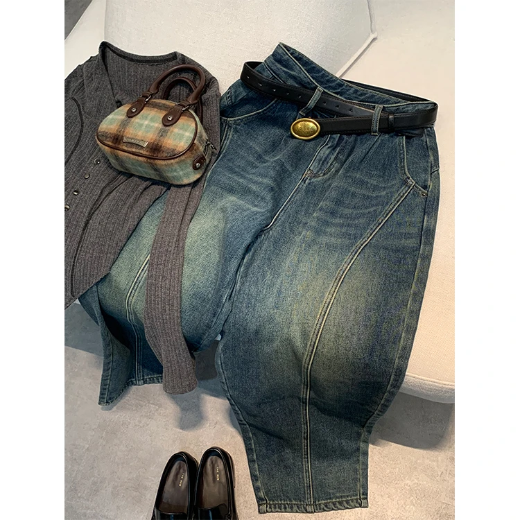 JUST SISSI 博主牛仔/版型颜色都爱的直筒显瘦牛仔裤长裤