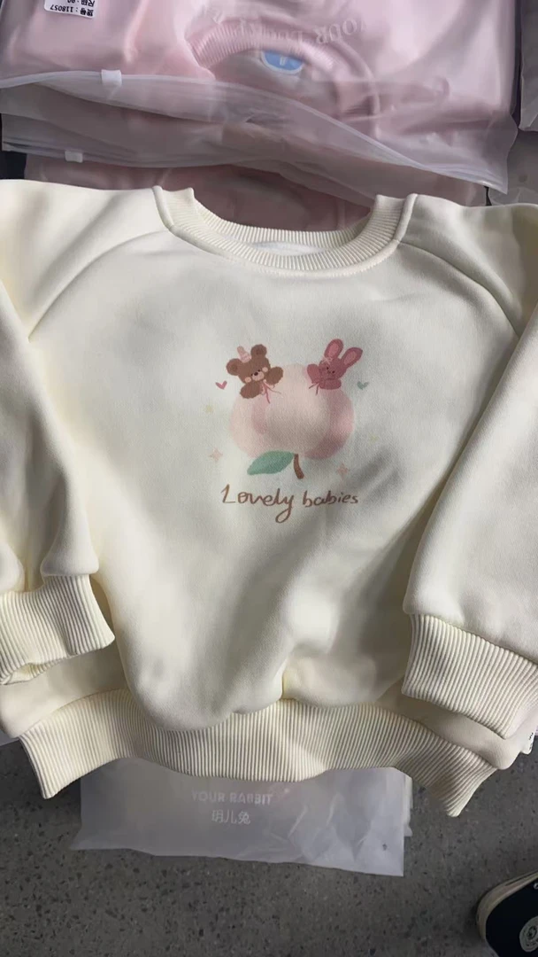 悦儿兔一体绒加绒卫衣