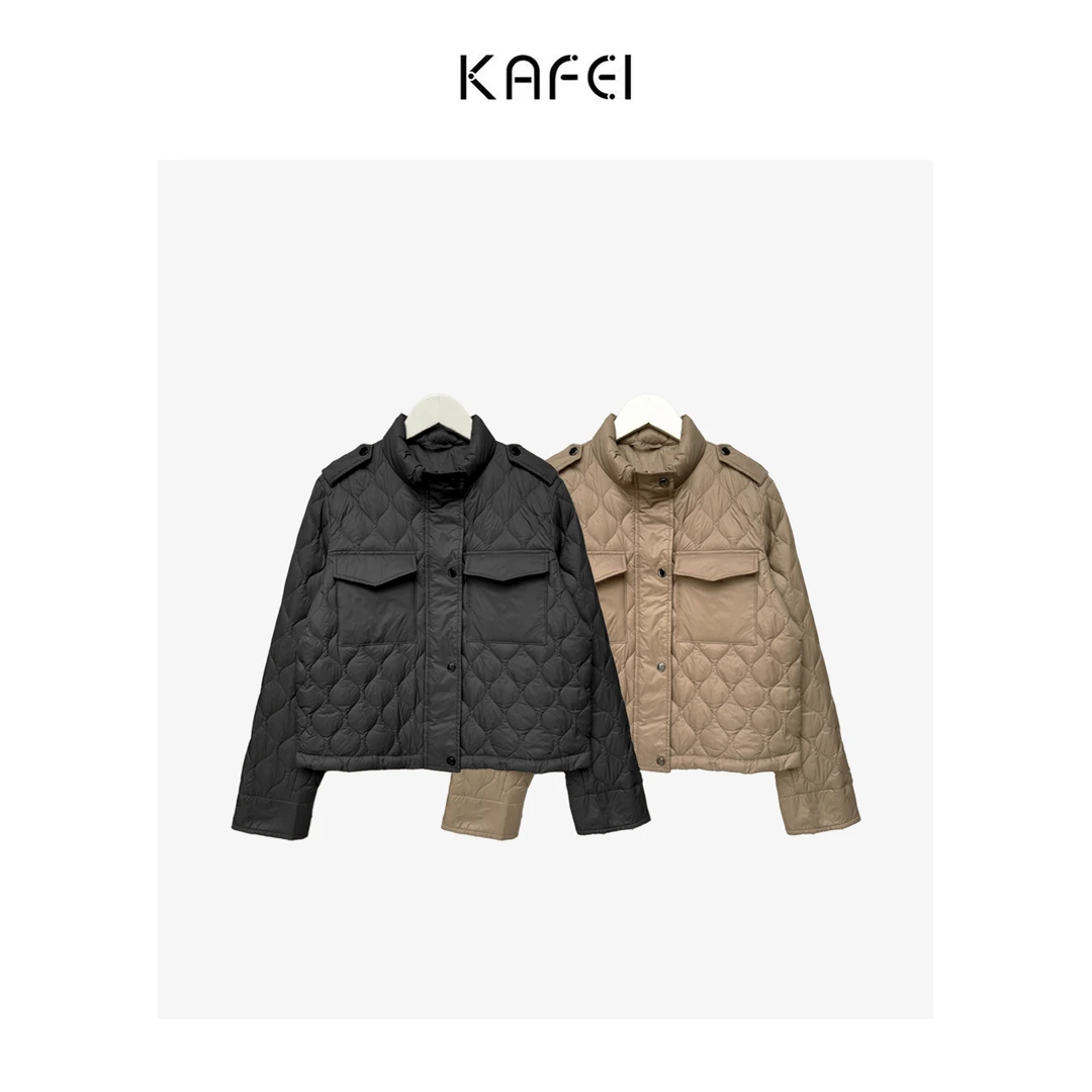 CC~【云下秘境】秋冬立领时尚设计气质轻薄90白鸭绒夹克羽绒服外套