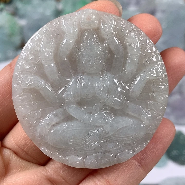 颈饰未镶嵌翡翠千手观音福利