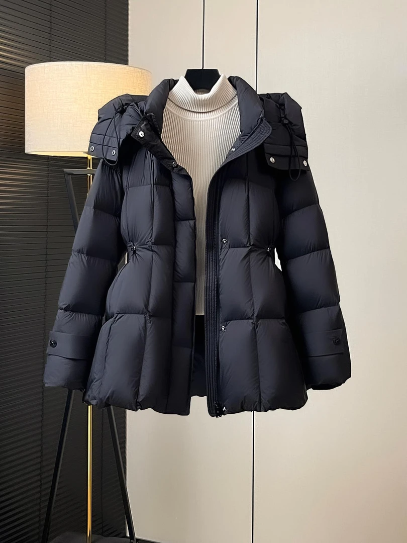 棉服女冬季加厚2025新款时尚收腰中长款保暖面包服显瘦棉衣外套