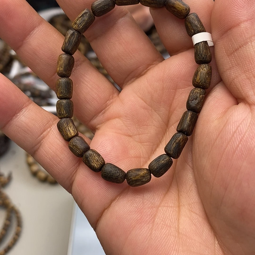 沉香手串别***儿沉水桶珠单圈4克多样性发一