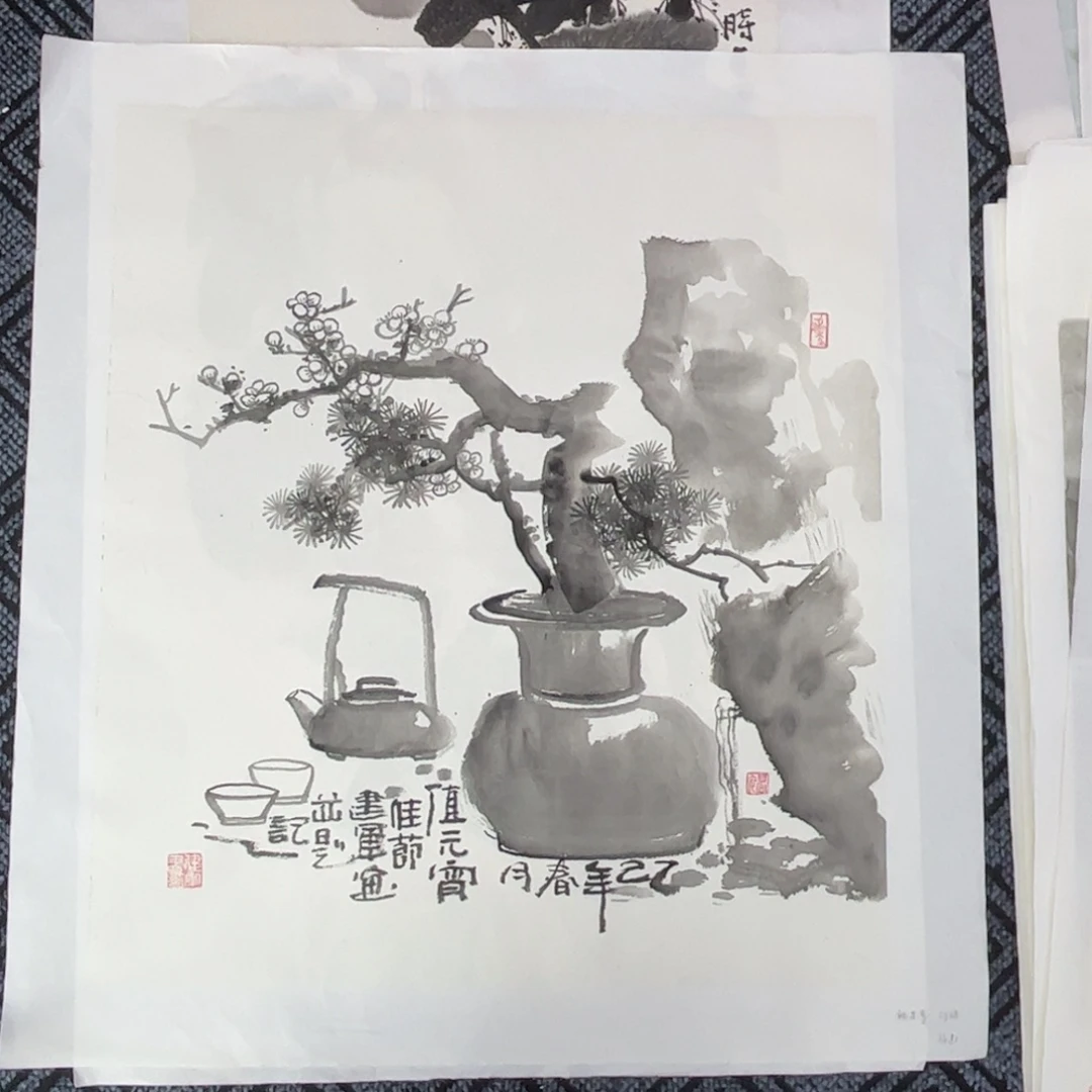 国画四尺斗方花鸟m