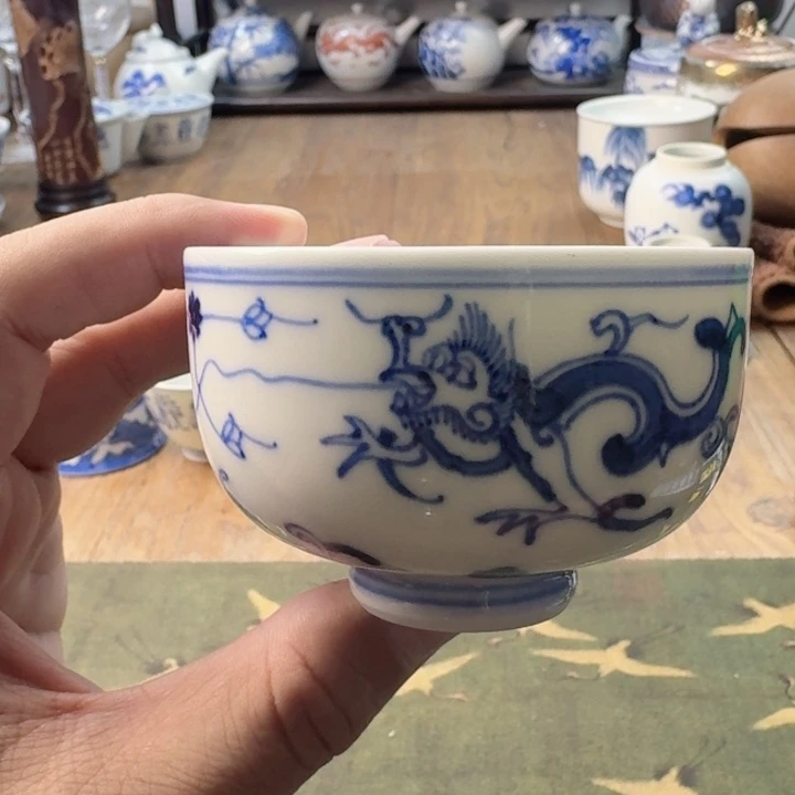 青花瓷器杯子茶具