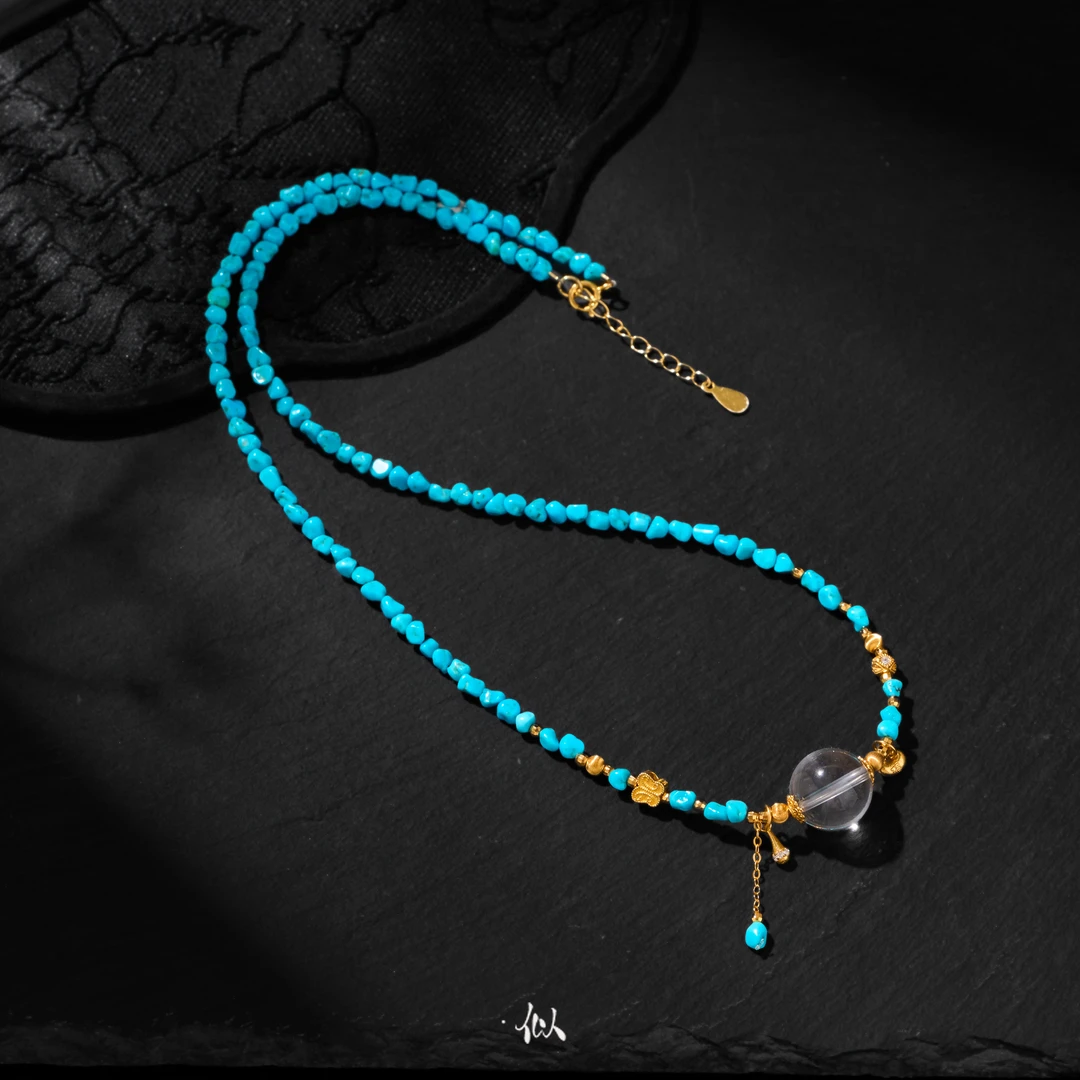 L【岚烟】·似梓珠宝· 白水晶随形美松项链 多样性发一 SZCC2540787