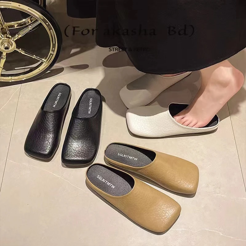 108时尚包头拖鞋女新款百搭外穿夏季新款一脚蹬休闲防滑软底拖鞋