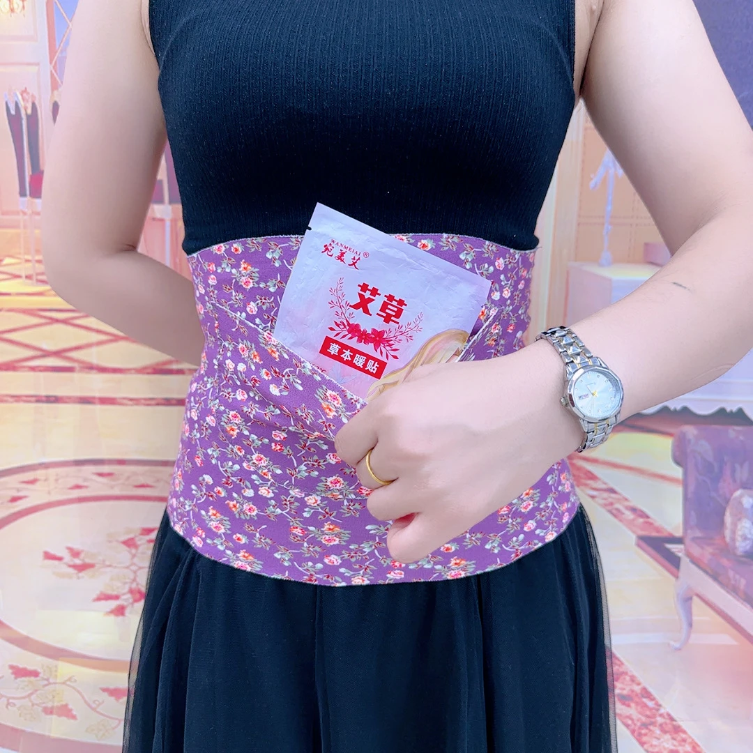 新款护腰秋冬季德绒护肚中老年人妈妈碎花显瘦保暖印花D
