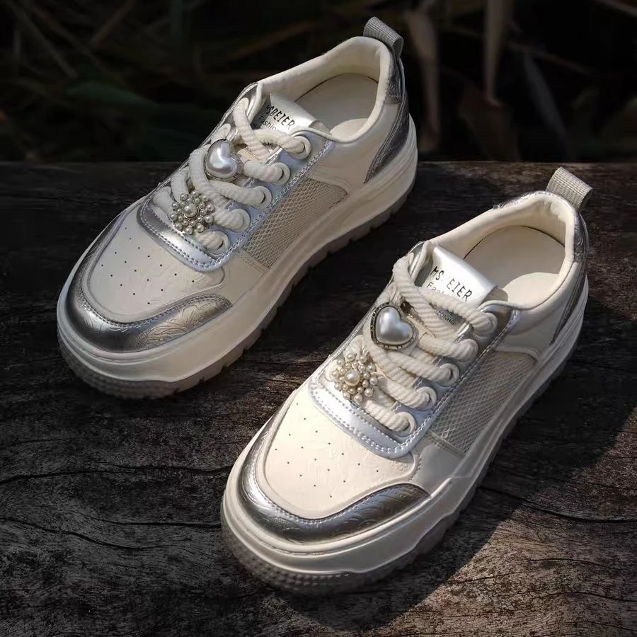 6071真皮百搭厚底小白鞋