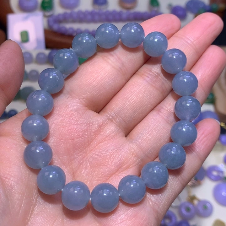 翡翠手链未镶嵌星空蓝手串