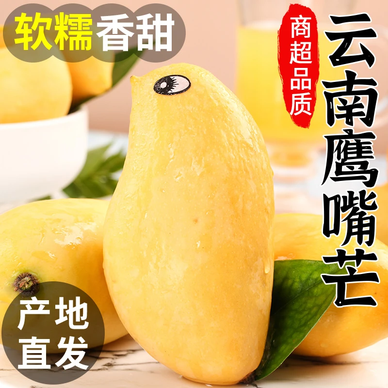 正宗鹰嘴芒果新鲜水果整箱包邮批发当季高山新鲜水果现摘