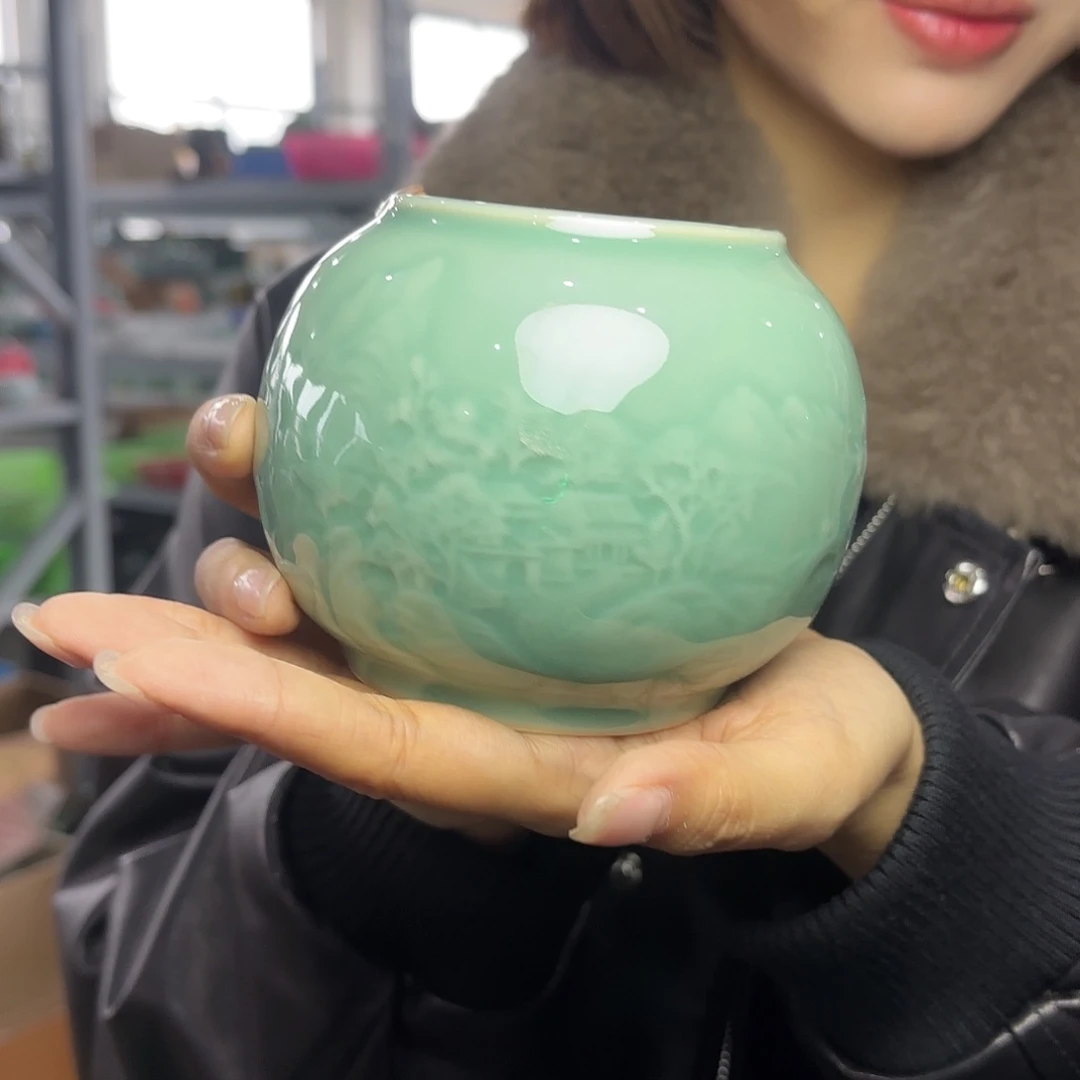 龙泉云间青瓷小米茶器