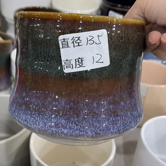 多肉绿植陶瓷花盆9.9包邮，有孔