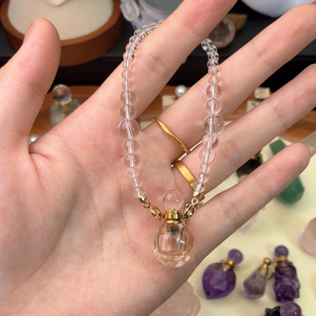 未镶嵌颈饰水晶梨****）天然水晶吊坠070