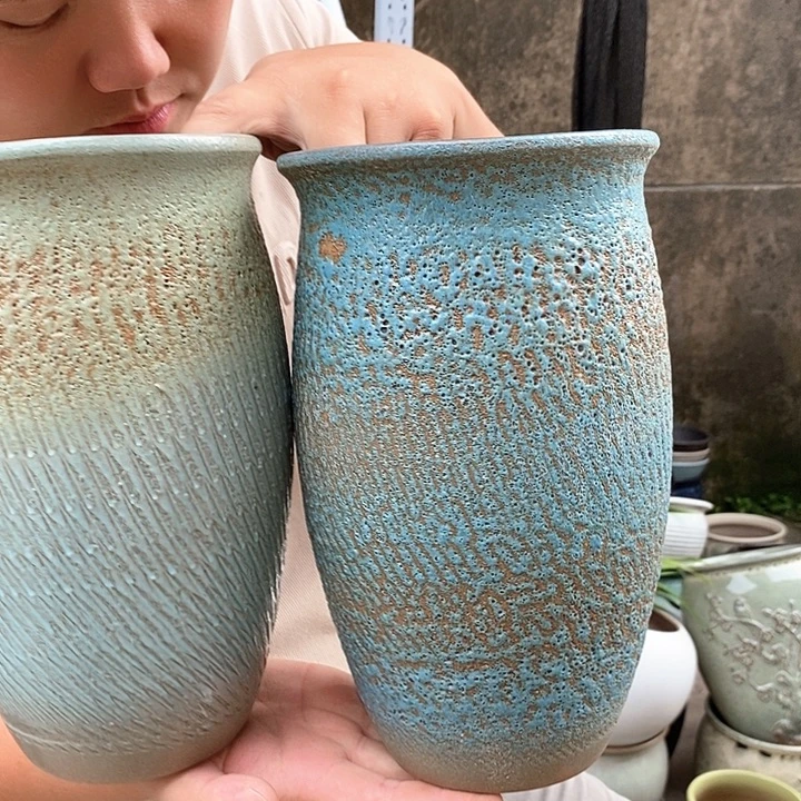 紫砂花盆口15高25瑕疵