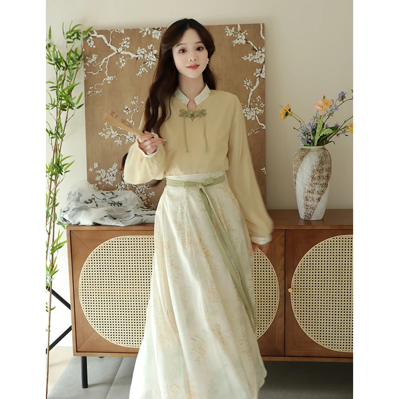 瑶西【醉梨园】新中式女装古风国风汉服2025春款爆款裙子两件套