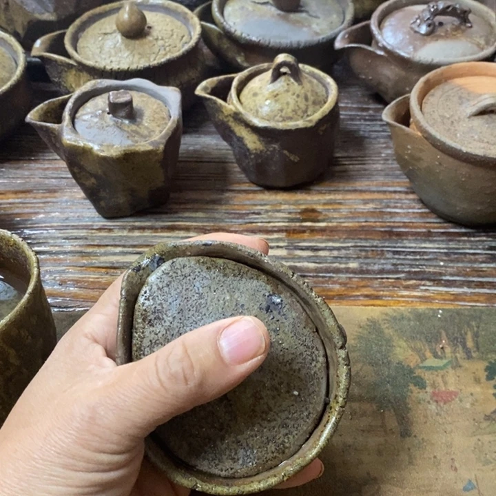 福***轩全手捏柴烧瑕疵宝瓶