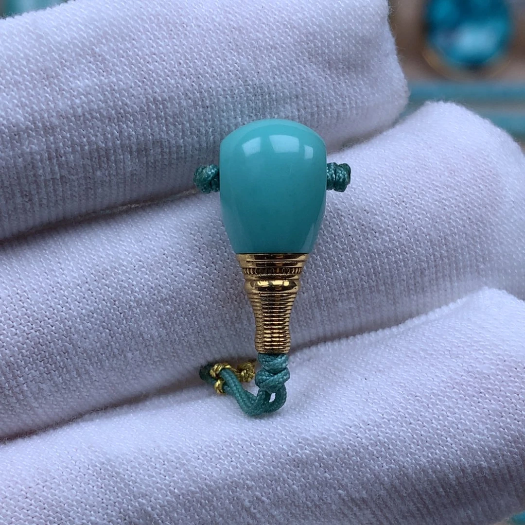 绿松石18K金镶嵌珠宝奇石