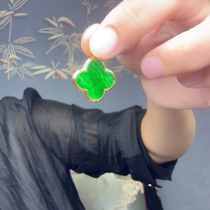 翡翠银S925镶嵌吊坠(不含链)?**暖特价