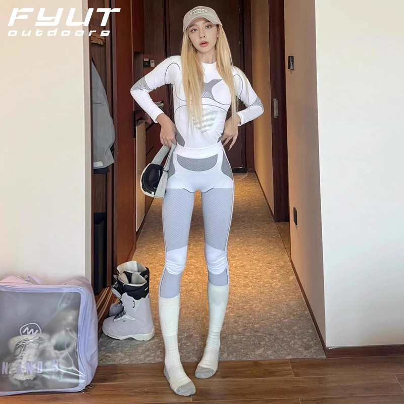 FYUT户外吸汗保暖压缩打底衣滑雪骑行登山运动速干套装速干衣男女
