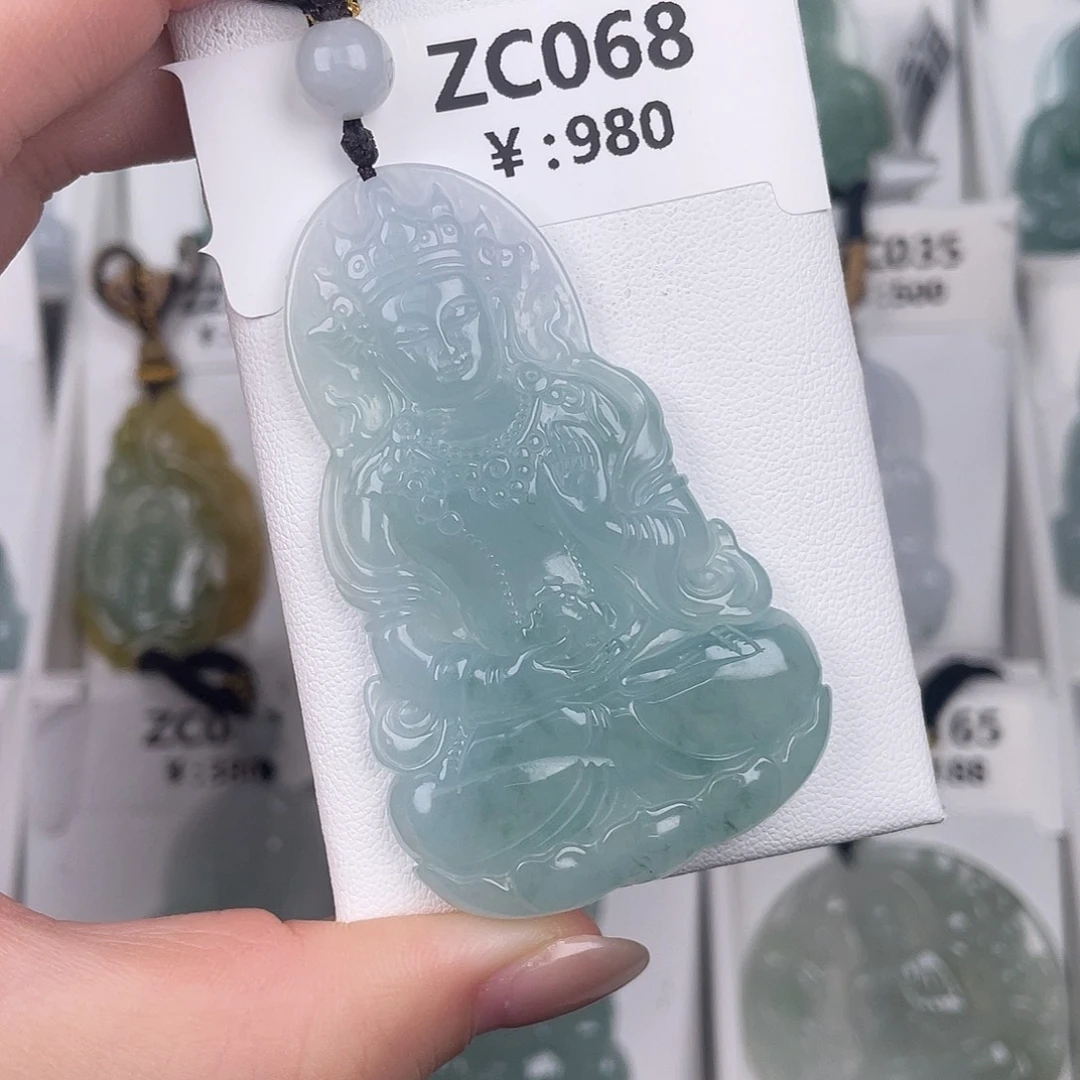 翡翠未镶嵌颈饰zc068