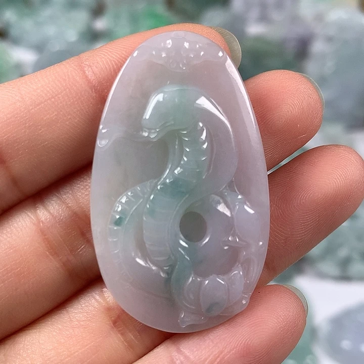 颈饰未镶嵌翡翠蛇牌福利