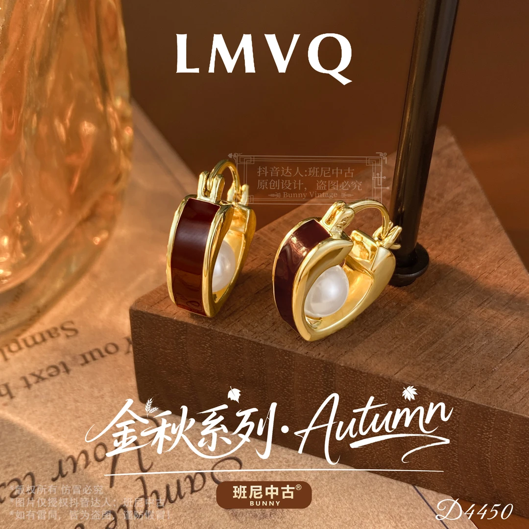 镀K金D4450法【安可甜心】秋冬LMVQ 罗曼维奇耳环