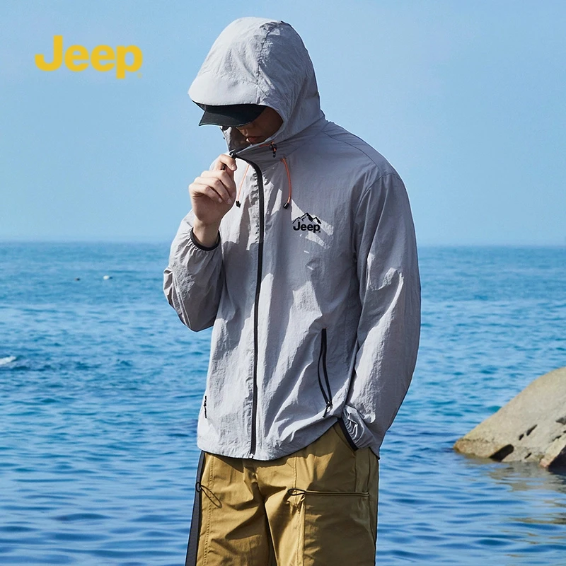 jeep吉普2025新款防晒外套春夏季薄款连帽防紫外线户外运动