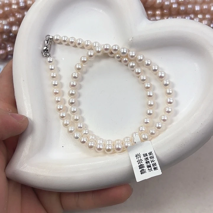 淡水珍珠颈饰银S925镶嵌