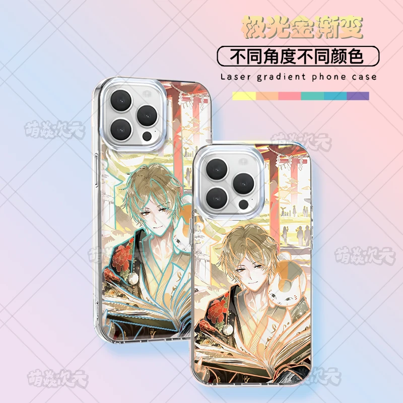 夏目友人帐适用苹果华为VIVO小米红米OPPO一加二次元极光金手机壳