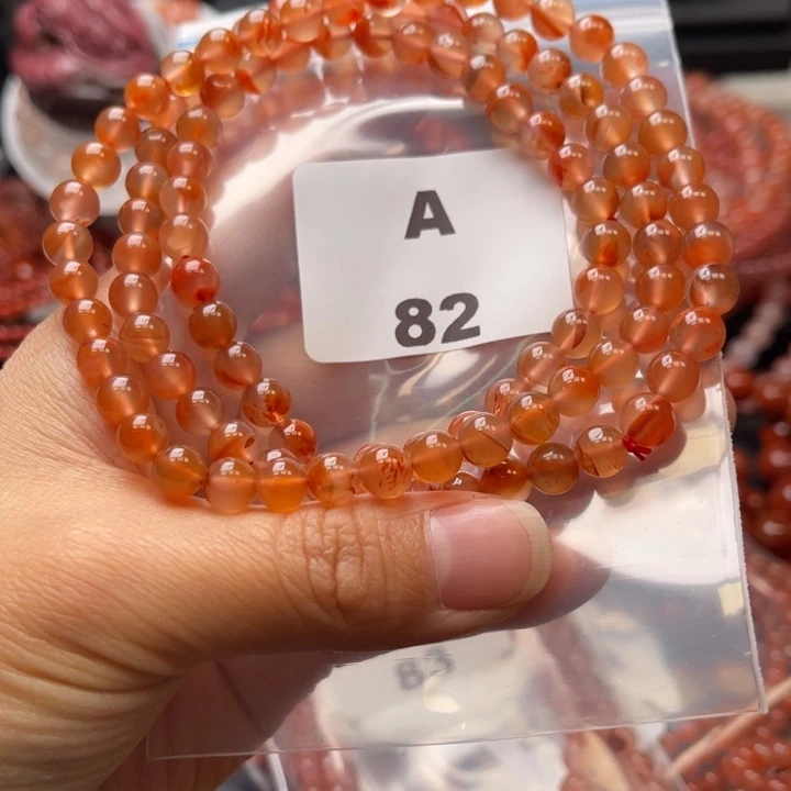 南红玛瑙未镶嵌多样性发货默认微瑕称重6mm