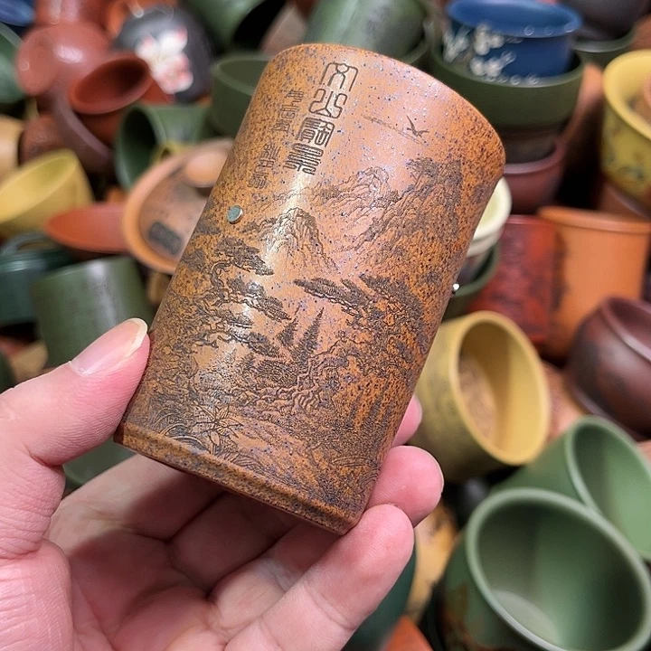 紫砂茶杯全手工紫砂主人杯