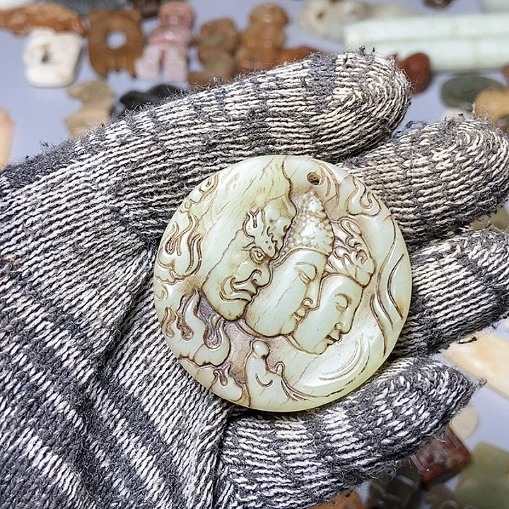 和田玉未镶嵌颈饰52