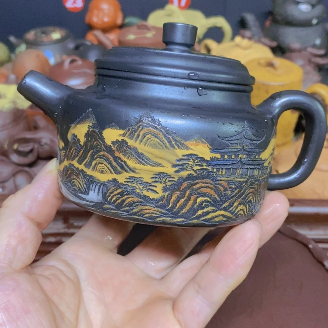 茶杯绿泥紫砂紫砂