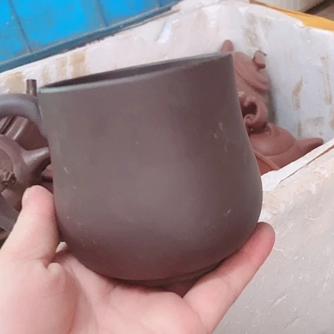 茶杯绿泥宜兴紫砂全手工制作大放福利回馈