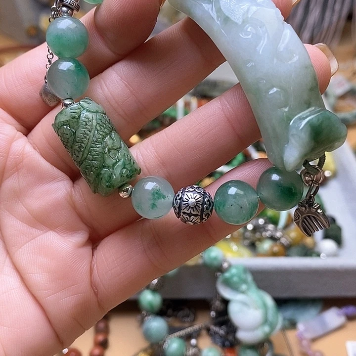 翡翠手链未镶嵌月*牙手链780