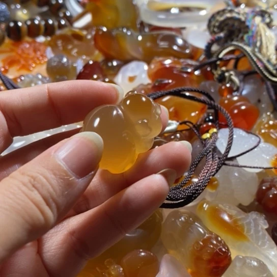 玛瑙/玉髓玛瑙吊坠未镶嵌爱****我