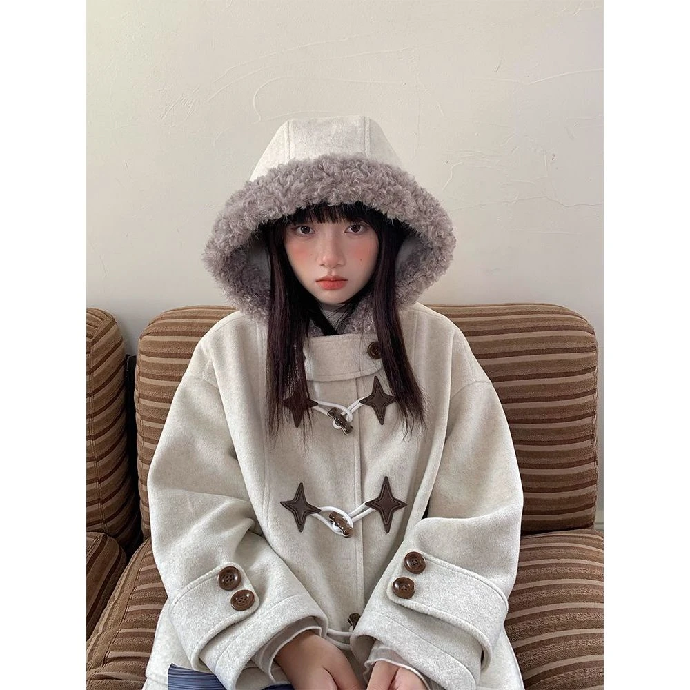 星之愿 2025冬季新款韩系式休闲风少女感小个子中款显瘦大衣秋冬