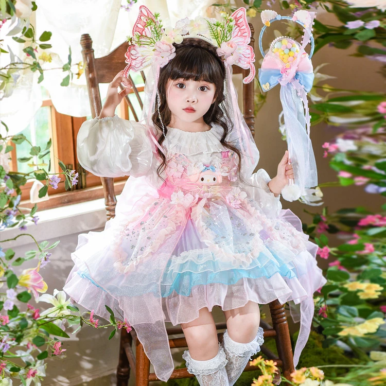 女童连衣裙四季款吊带礼服儿童生日美乐蒂公主裙女孩洛丽塔裙子