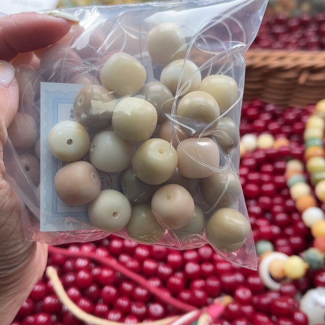白玉菩提吊坠A/13mm/30颗
