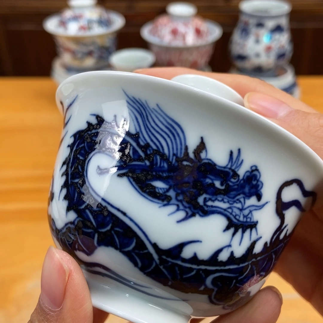 手绘现代茶具非古董