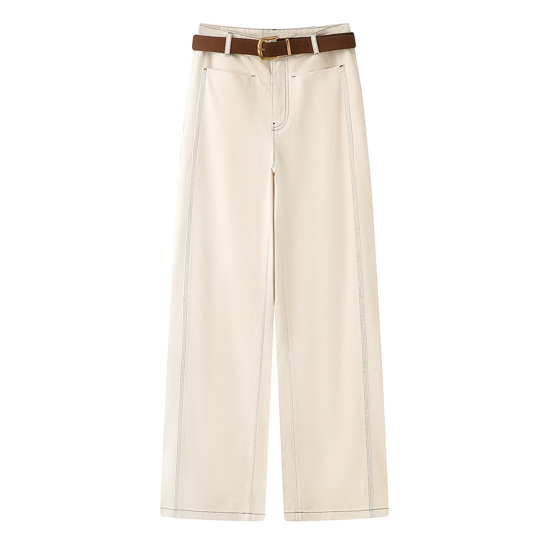 阔腿裤牛仔裤夏季薄款高腰潮流休闲R3031