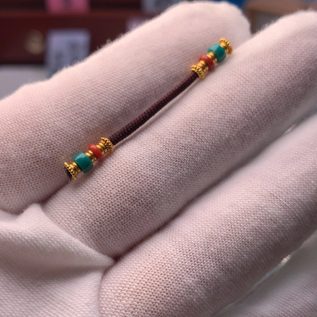 绿松石18K金镶嵌配饰