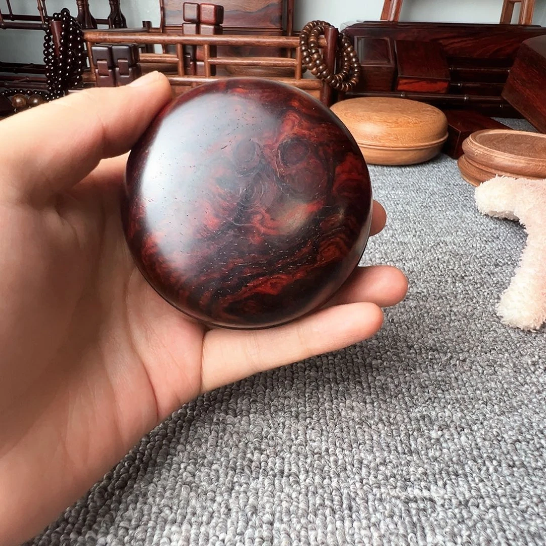 微凹黄檀（南美大红酸枝）印泥盒