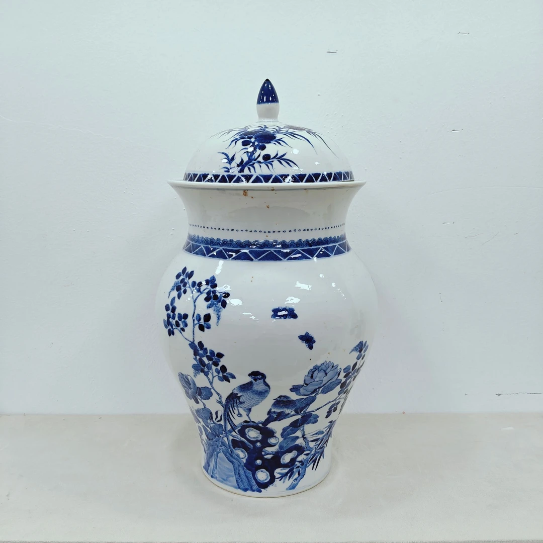 GTH00041青花喜上眉梢王步风格大罐