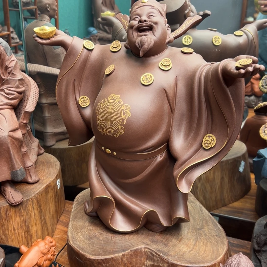 三***辰茶宠紫砂财神紫砂